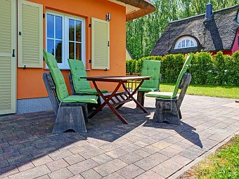 Eine weitere Terrasse von Ferienhaus Sonneneck